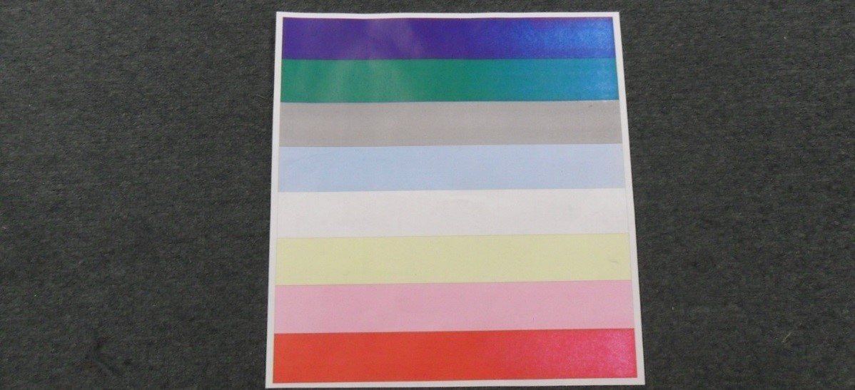 Example of faded color band test