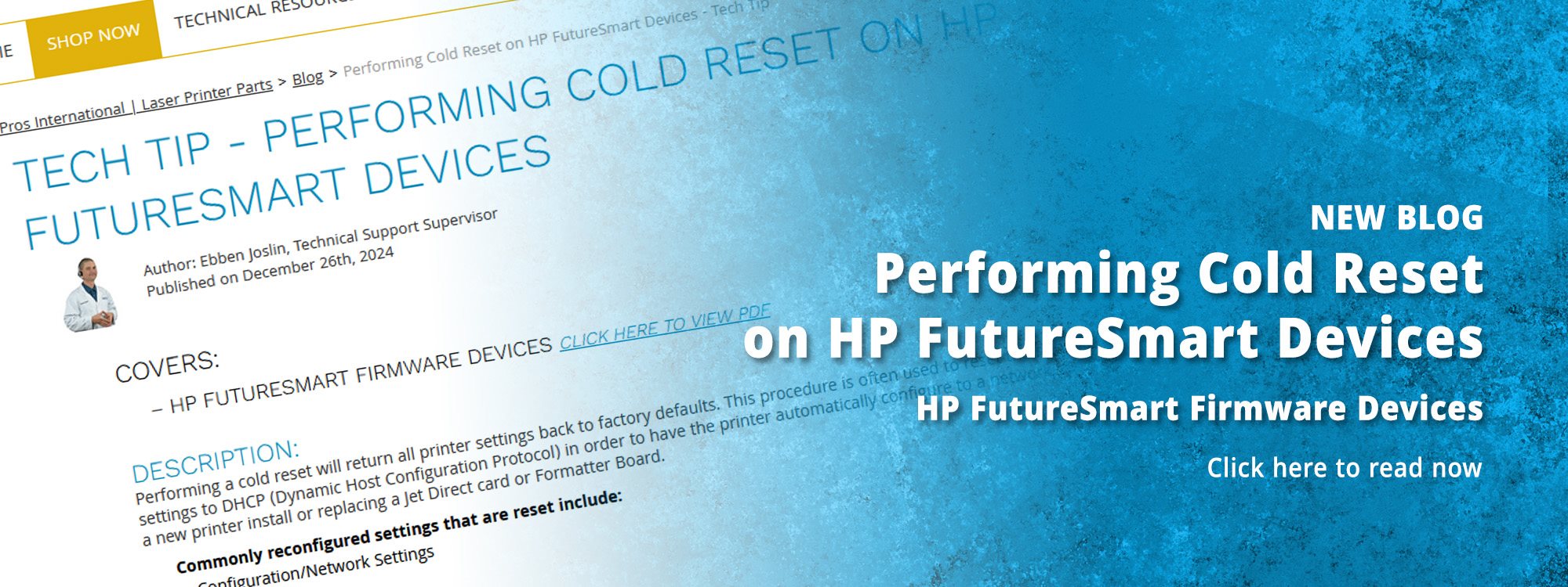 New Blog Performing Cold Reset HP FutureSmart Devices