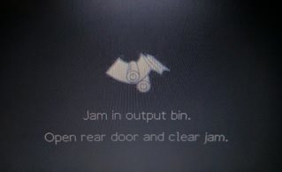 HP Jam in Output Bin